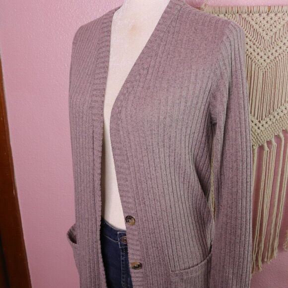 Maurices | Ribbed‎ Knit Duster Cardigan Medium - Picture 3 of 7